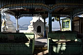 Myanmar - Sagaing, Shwe-kyet-kay a pagoda on a steep bank of the River close to the two parallel bridges linking Sagaing and Amarapura. 